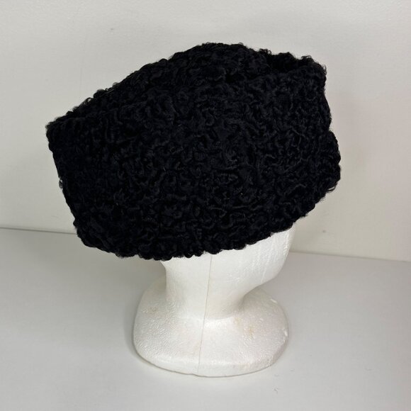Vintage Asli Mehoob Ramapuri Karakul Black Fur Cap - Picture 7 of 7